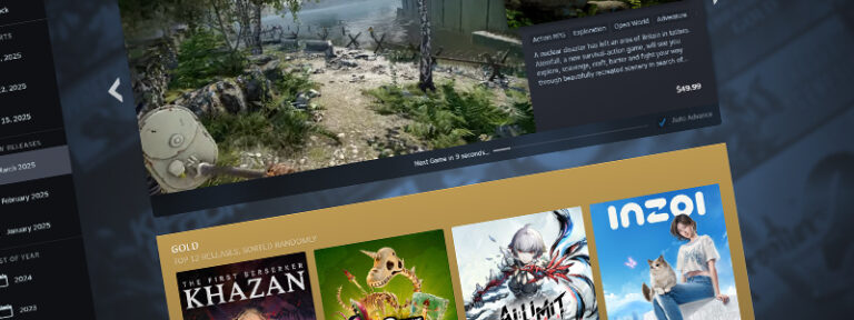 New: Steam’s monthly top-releases charts get a refresh