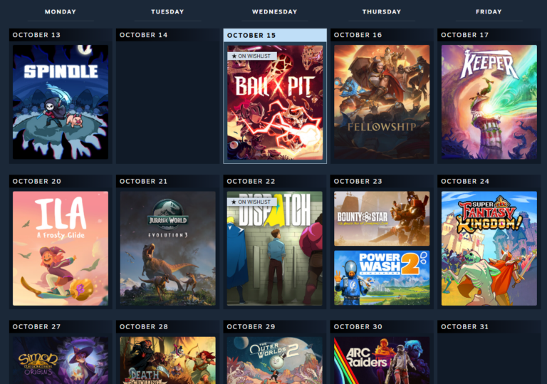 A new way to discover new & upcoming games: Personal Calendar